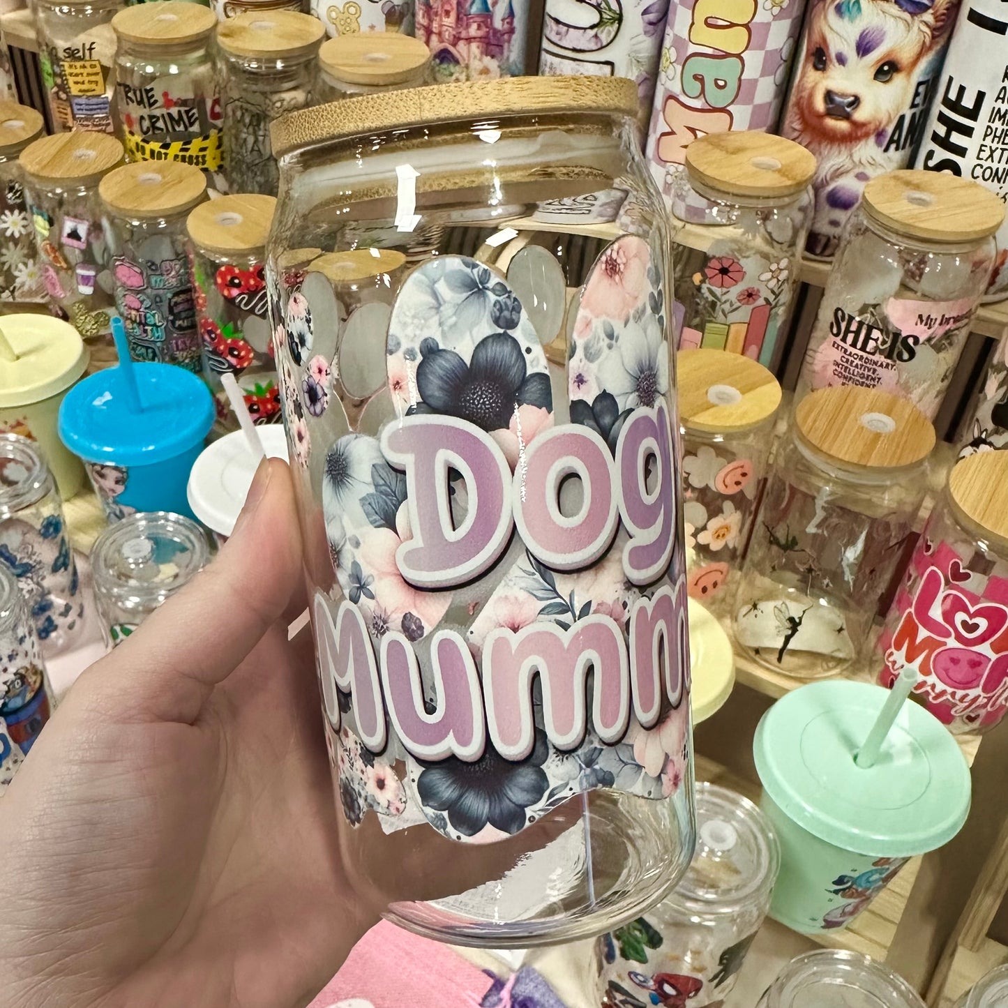 Dog Mumma glass can
