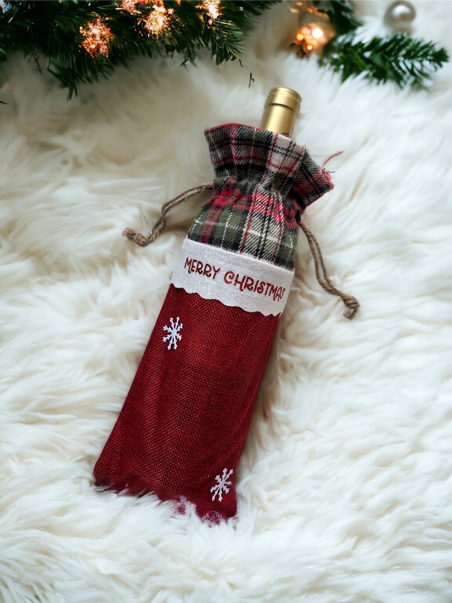 Personalised wine bottle bag