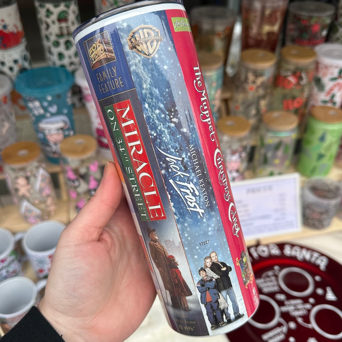 Christmas VHS tumbler