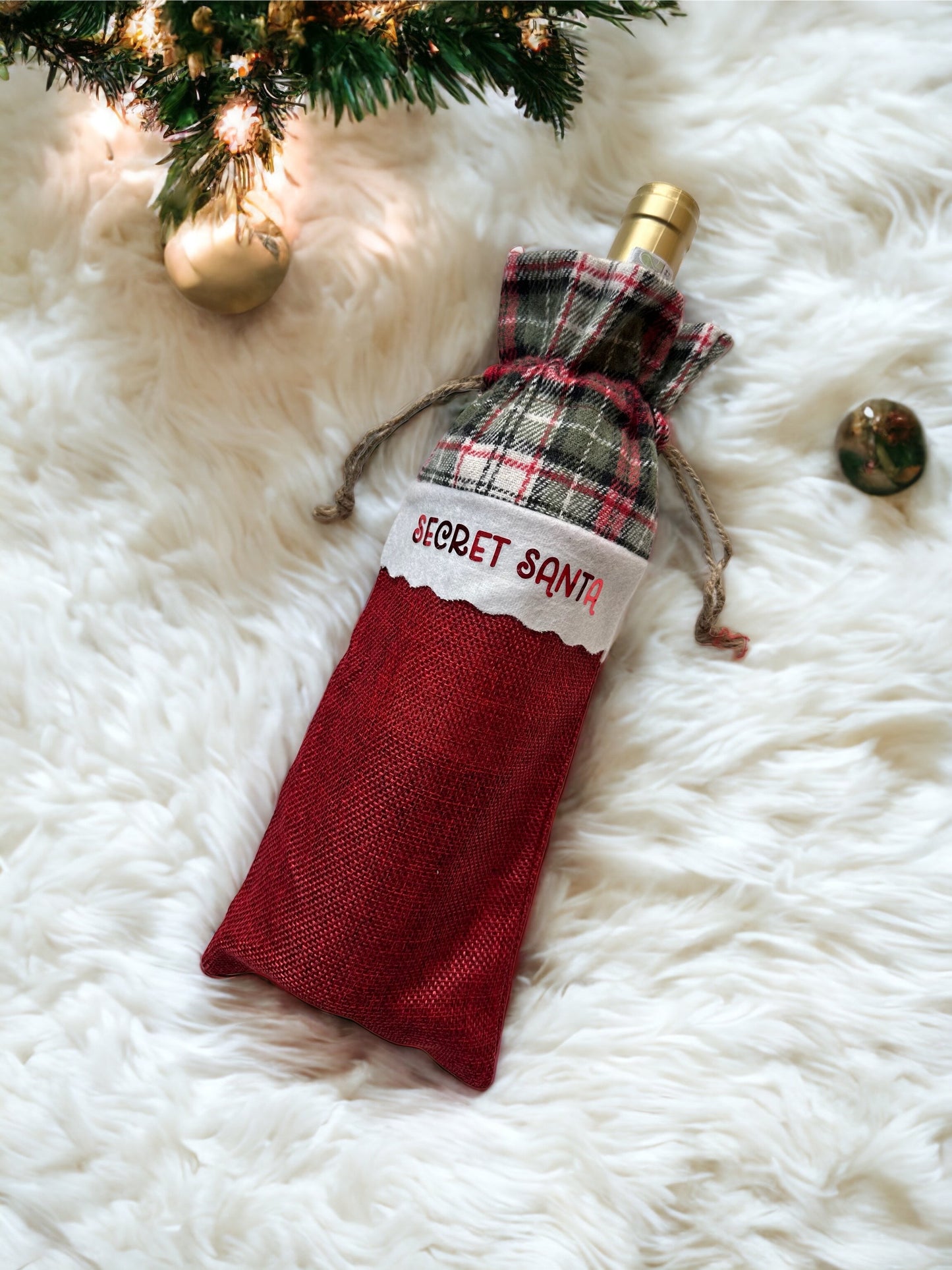 Personalised wine bottle bag