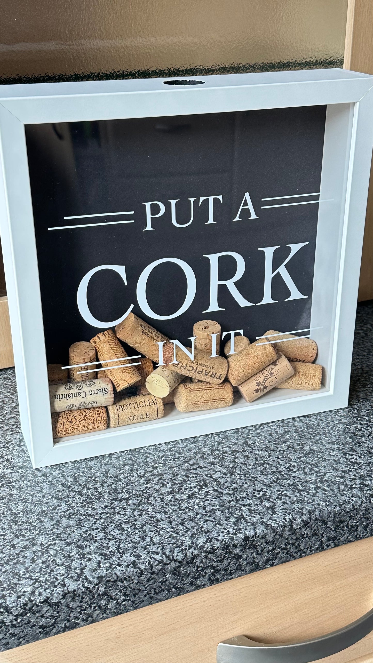 Wine cork frame