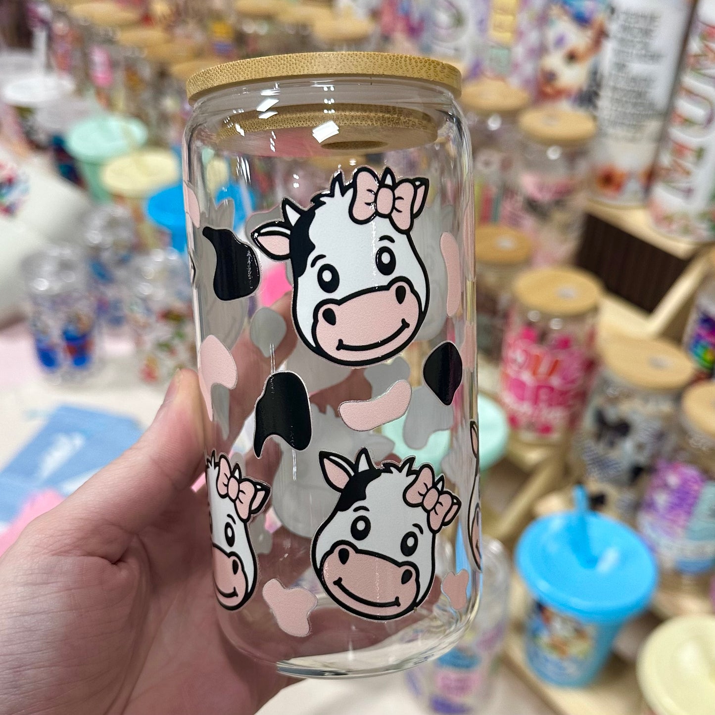 Cow glass can