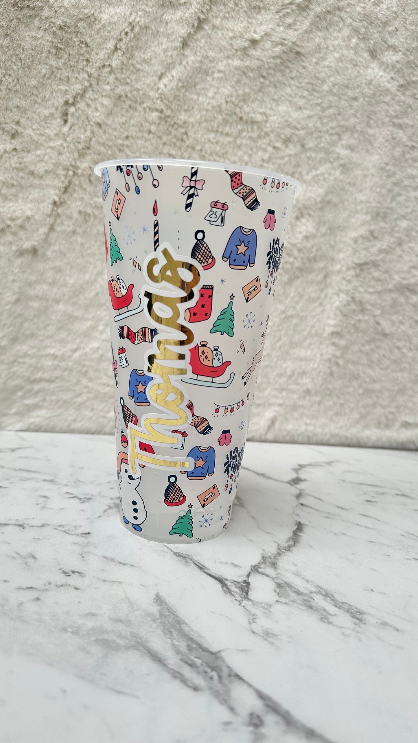 Colour changing Christmas cup