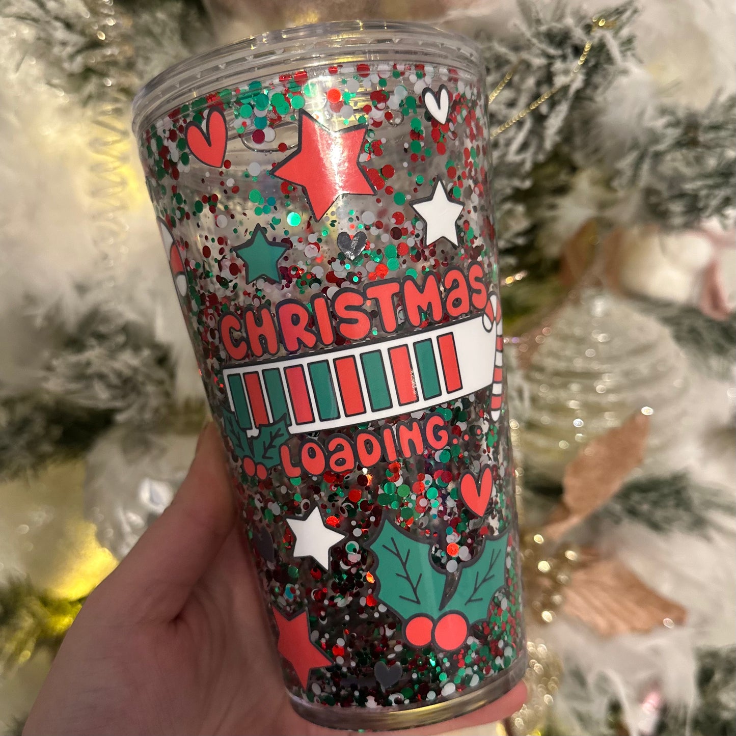 Christmas Loading snowglobe tumbler