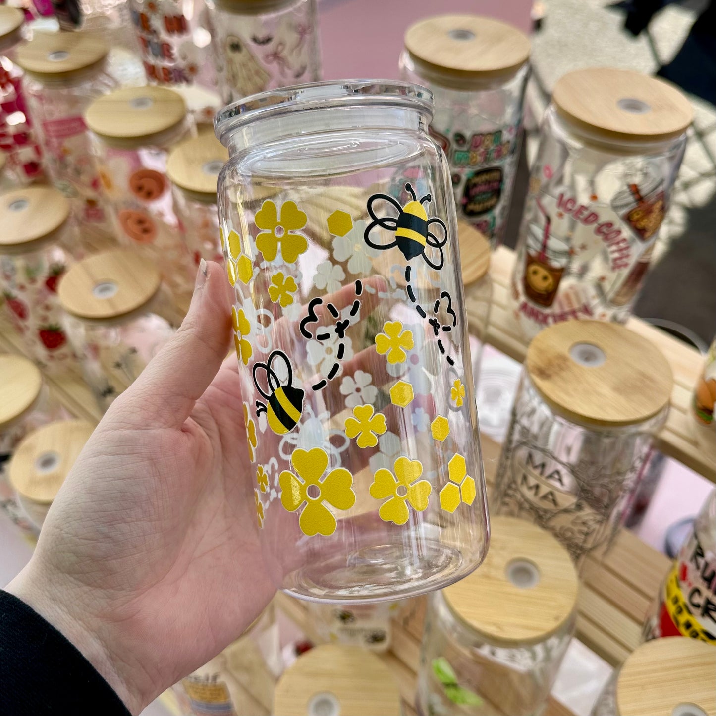 Bumble Bee - acrylic can