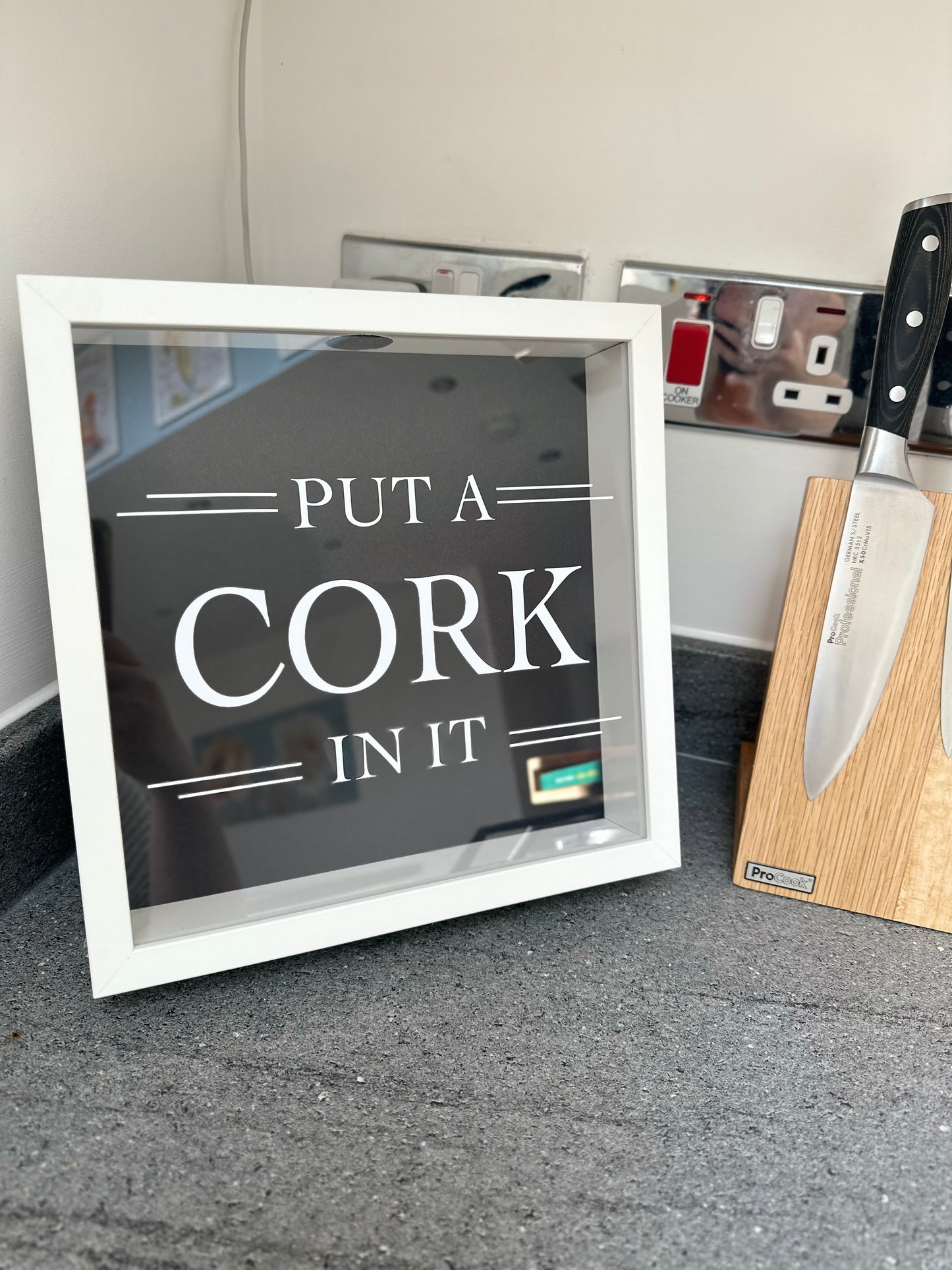 Wine cork frame