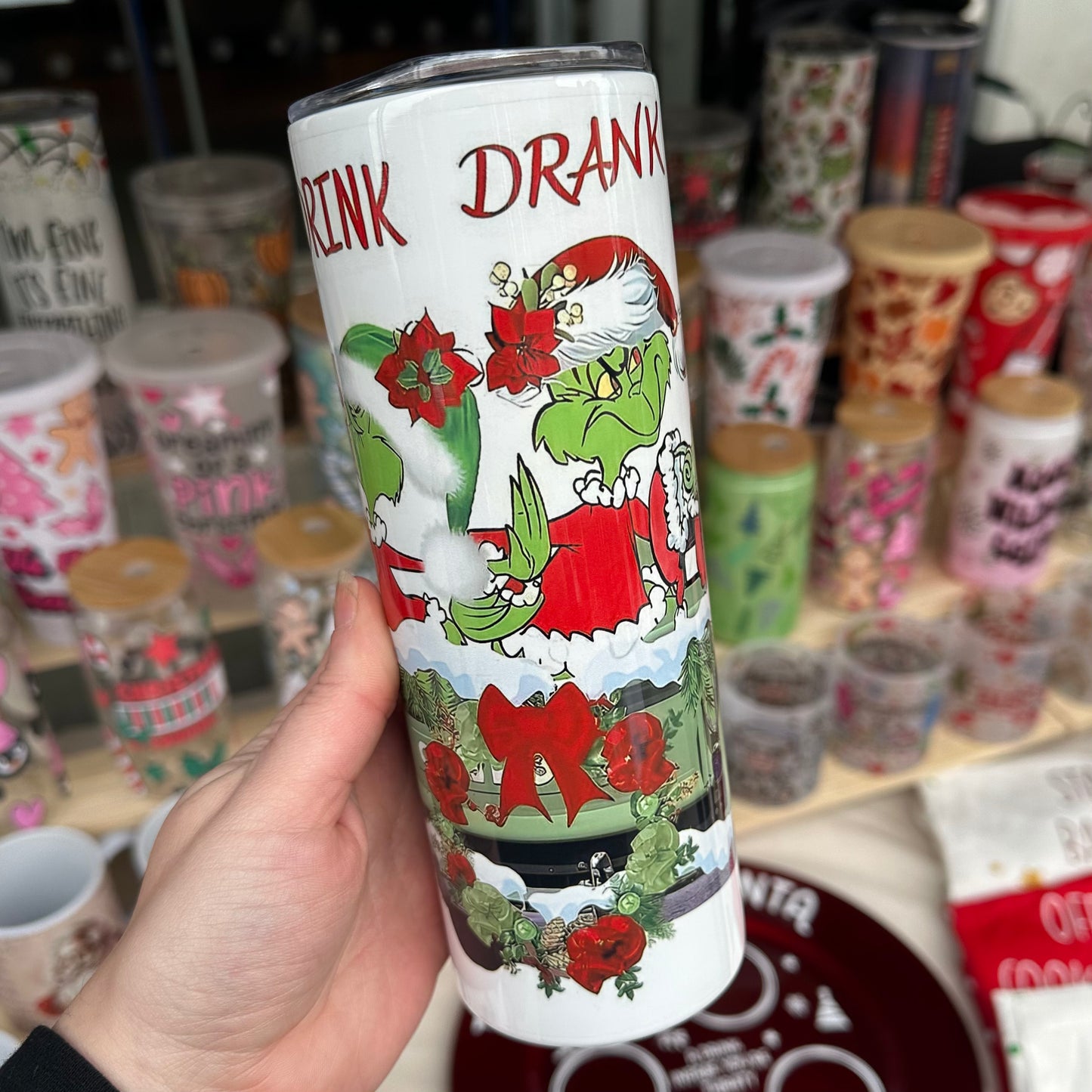 Grinch - drink drank drunk tumbler
