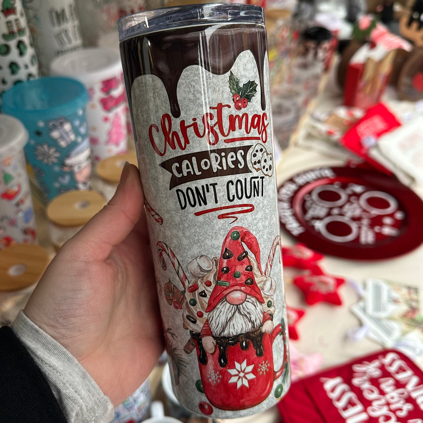 Christmas calories tumbler