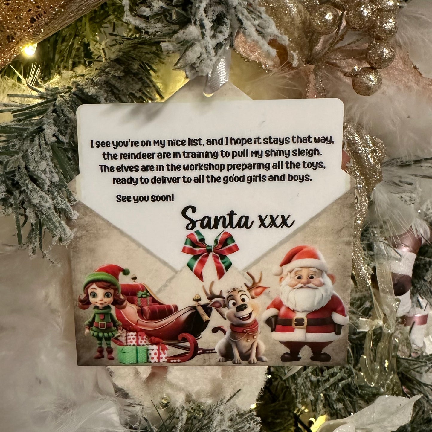 Santa Nice List ornament