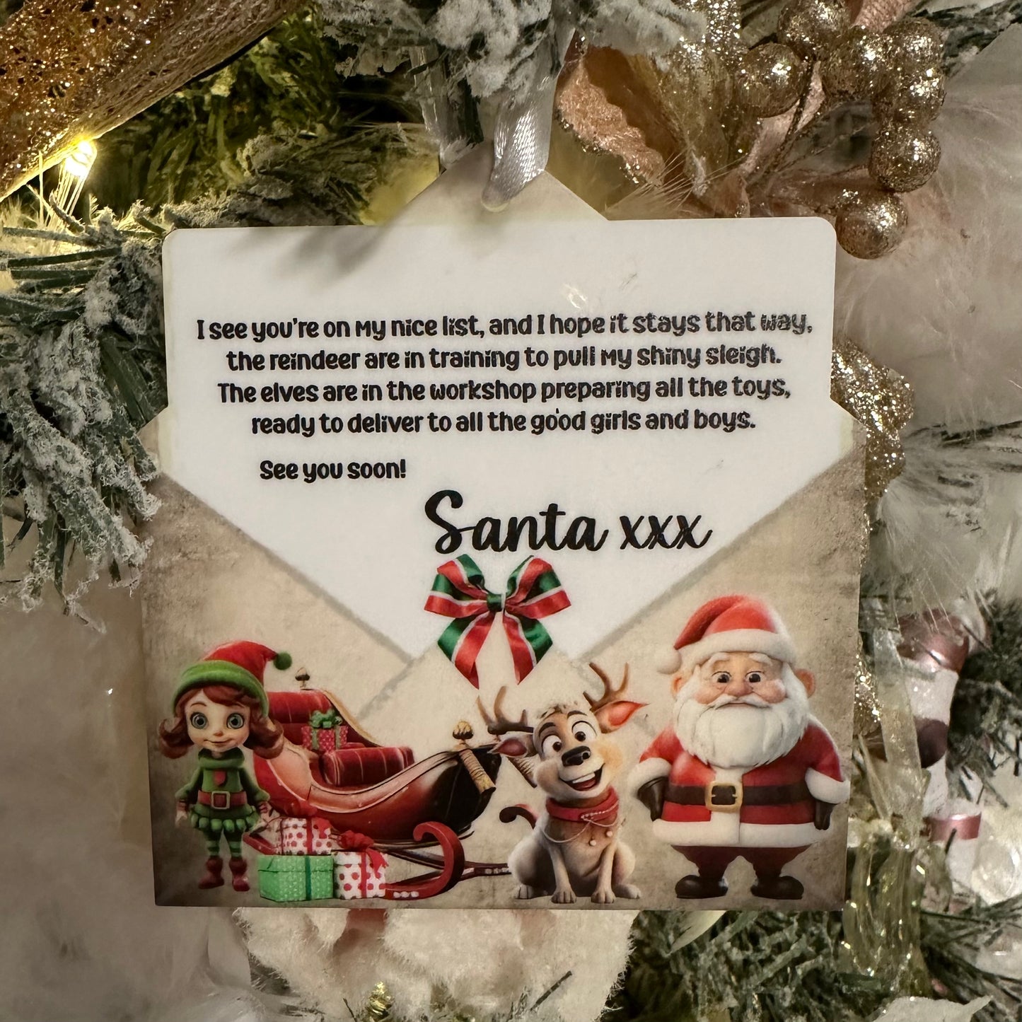 Santa Nice List ornament