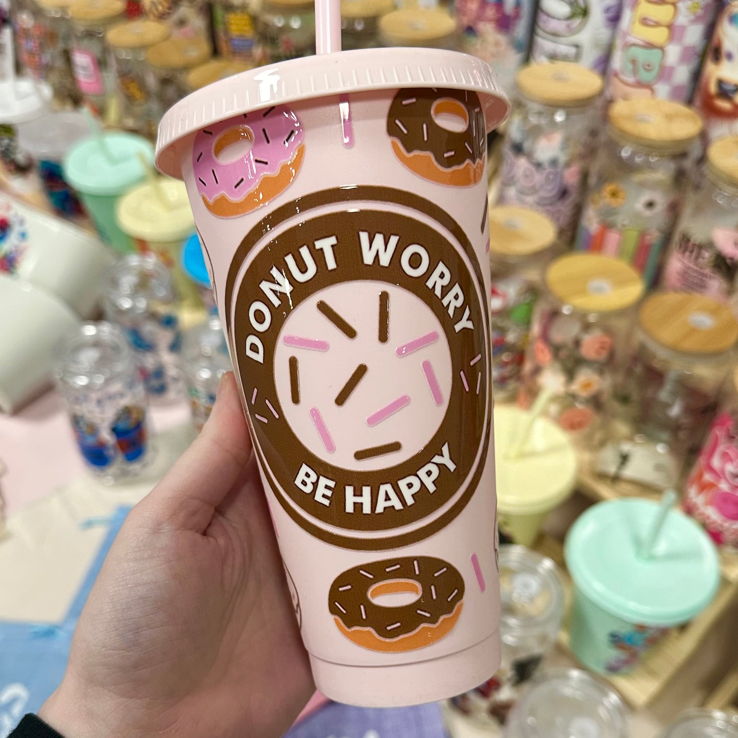 Donut Worry Cold Cup
