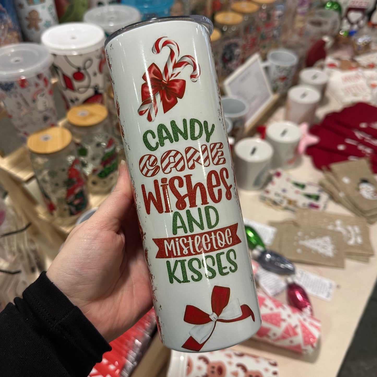 Candy Cane Wishes tumbler