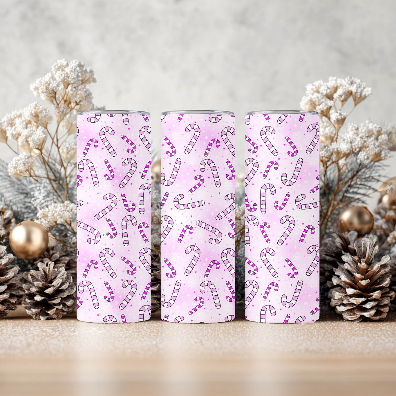 Candy Cane Tumbler Pink
