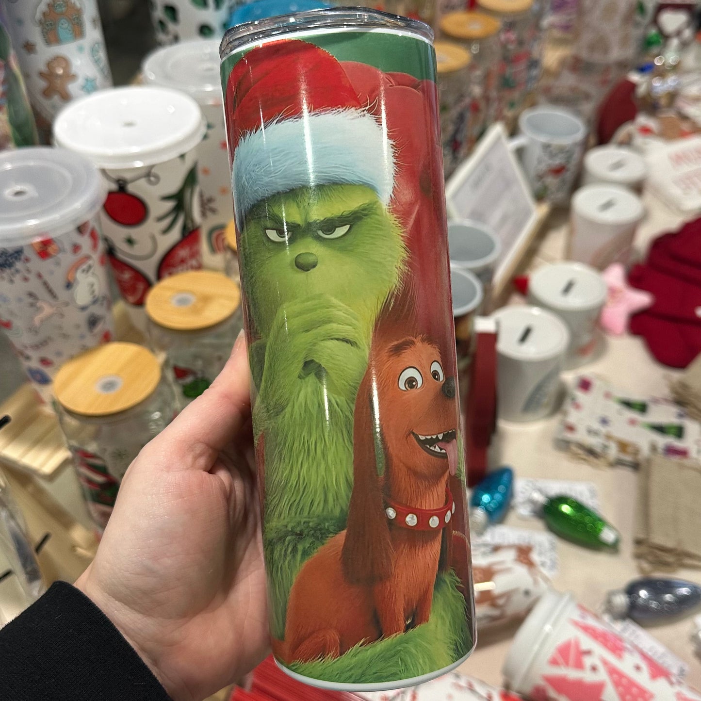 Grinch and Max tumbler