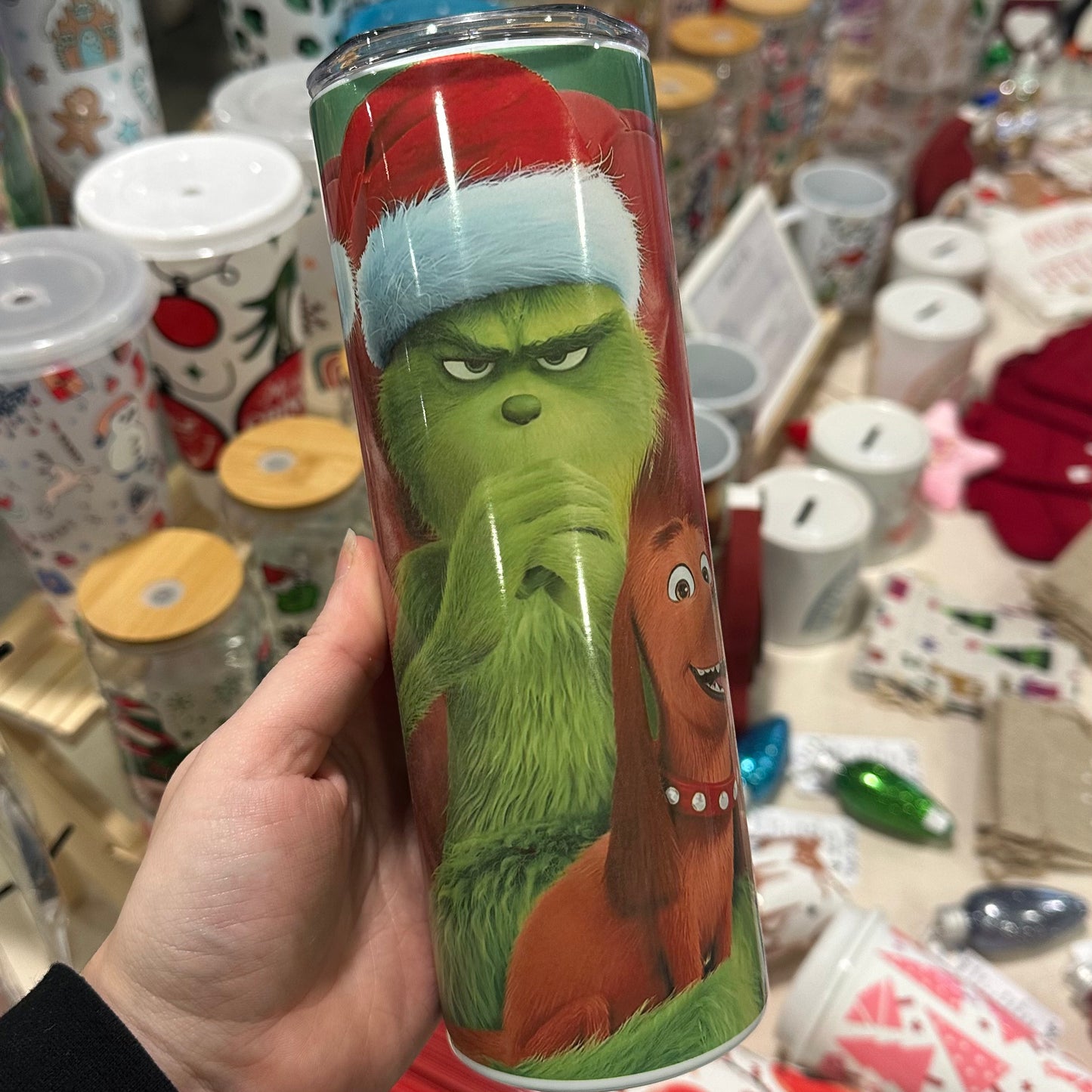 Grinch and Max tumbler