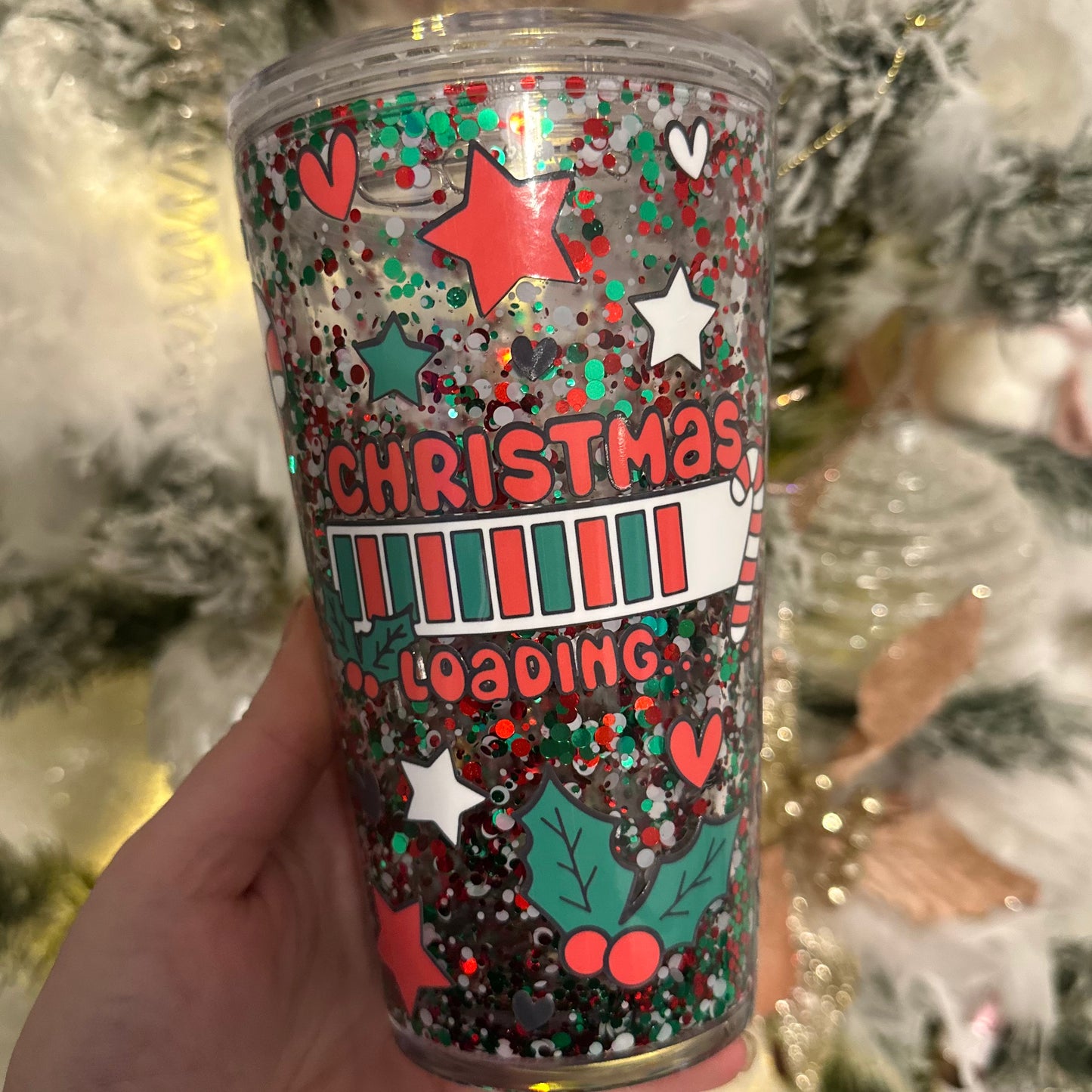 Christmas Loading snowglobe tumbler