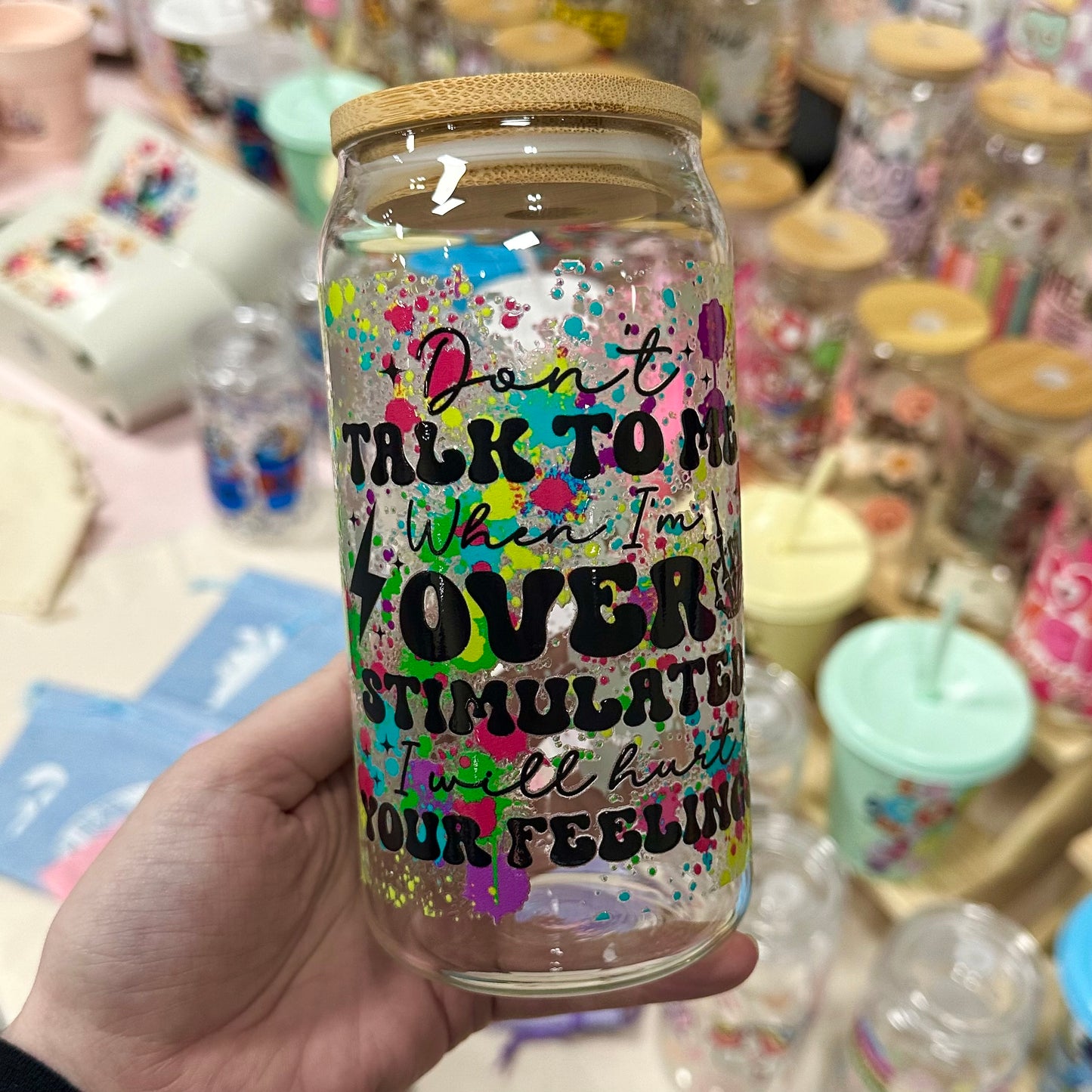 Overstimulated glass can