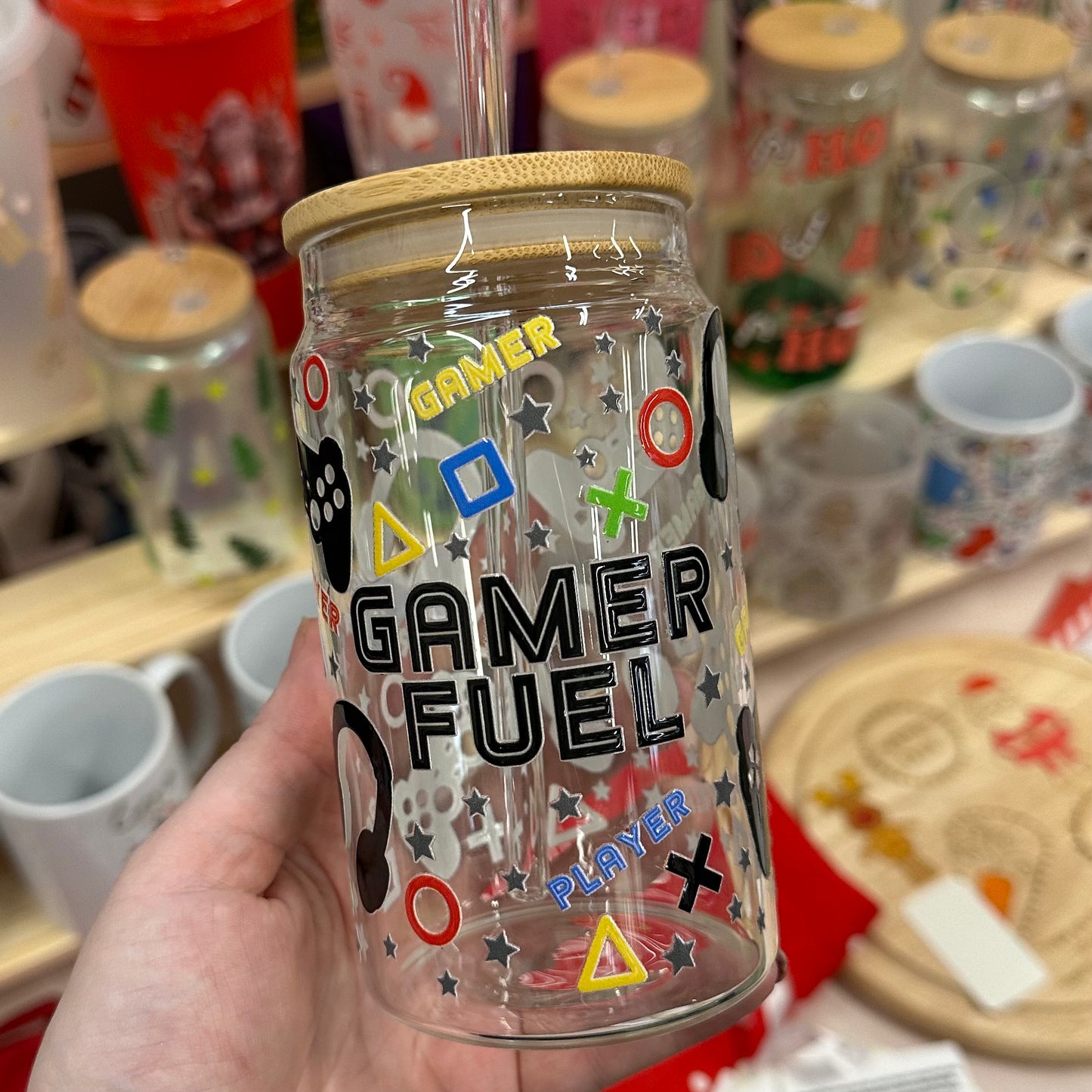 Gamer Fuel glass can