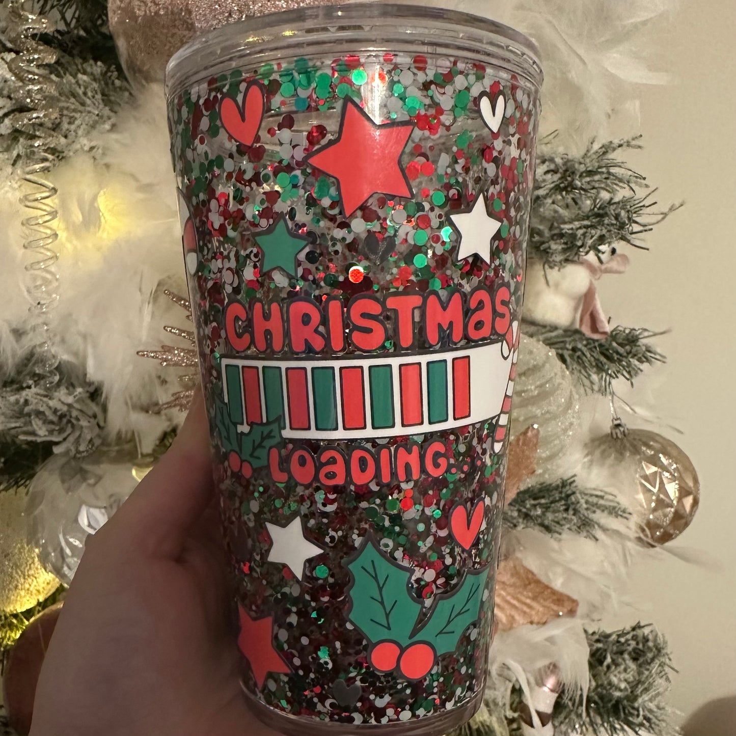 Christmas Loading snowglobe tumbler