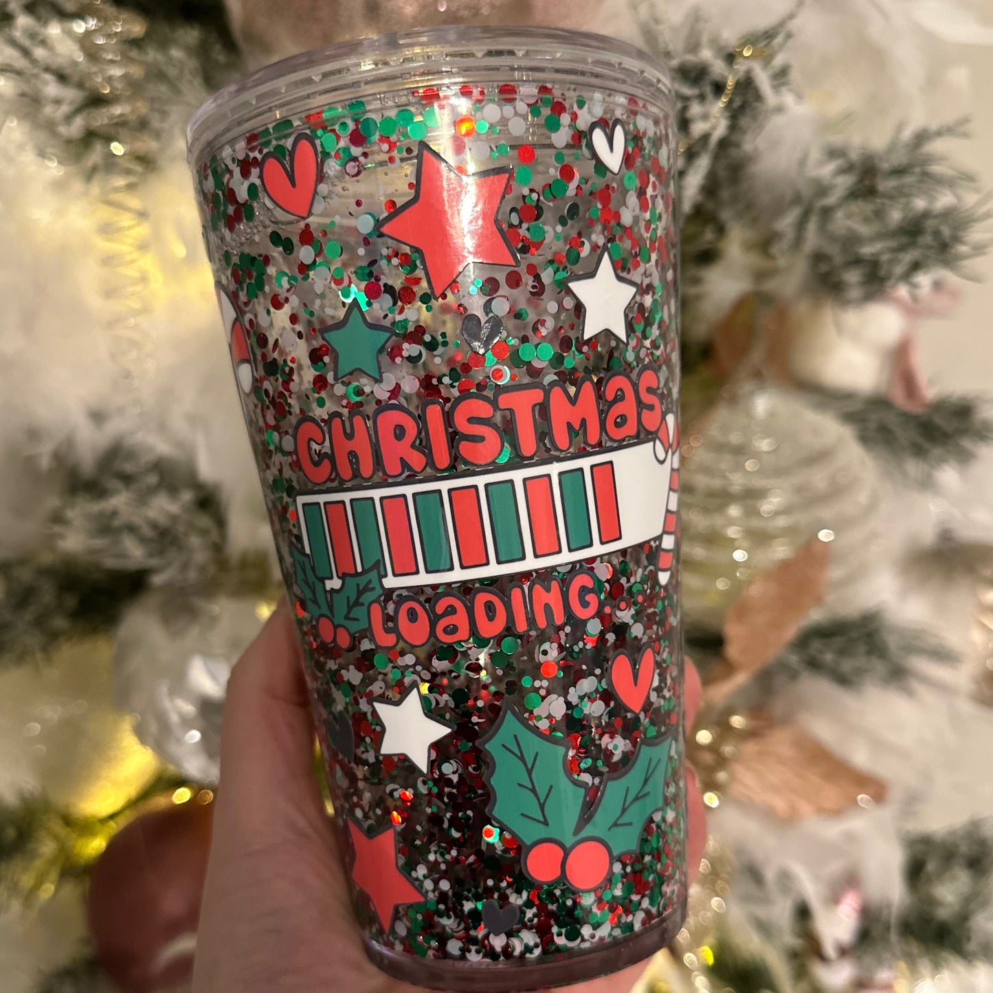 Christmas Loading snowglobe tumbler