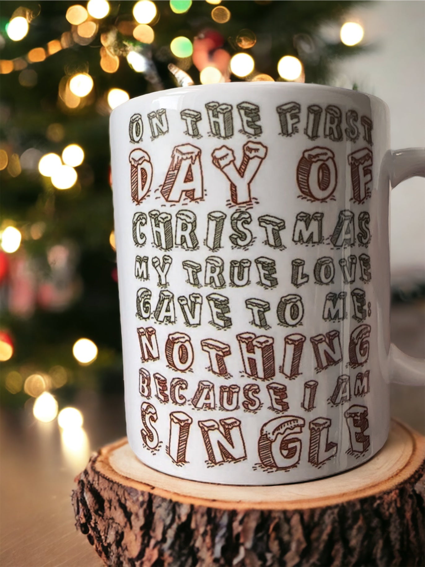 Single lady Christmas mug
