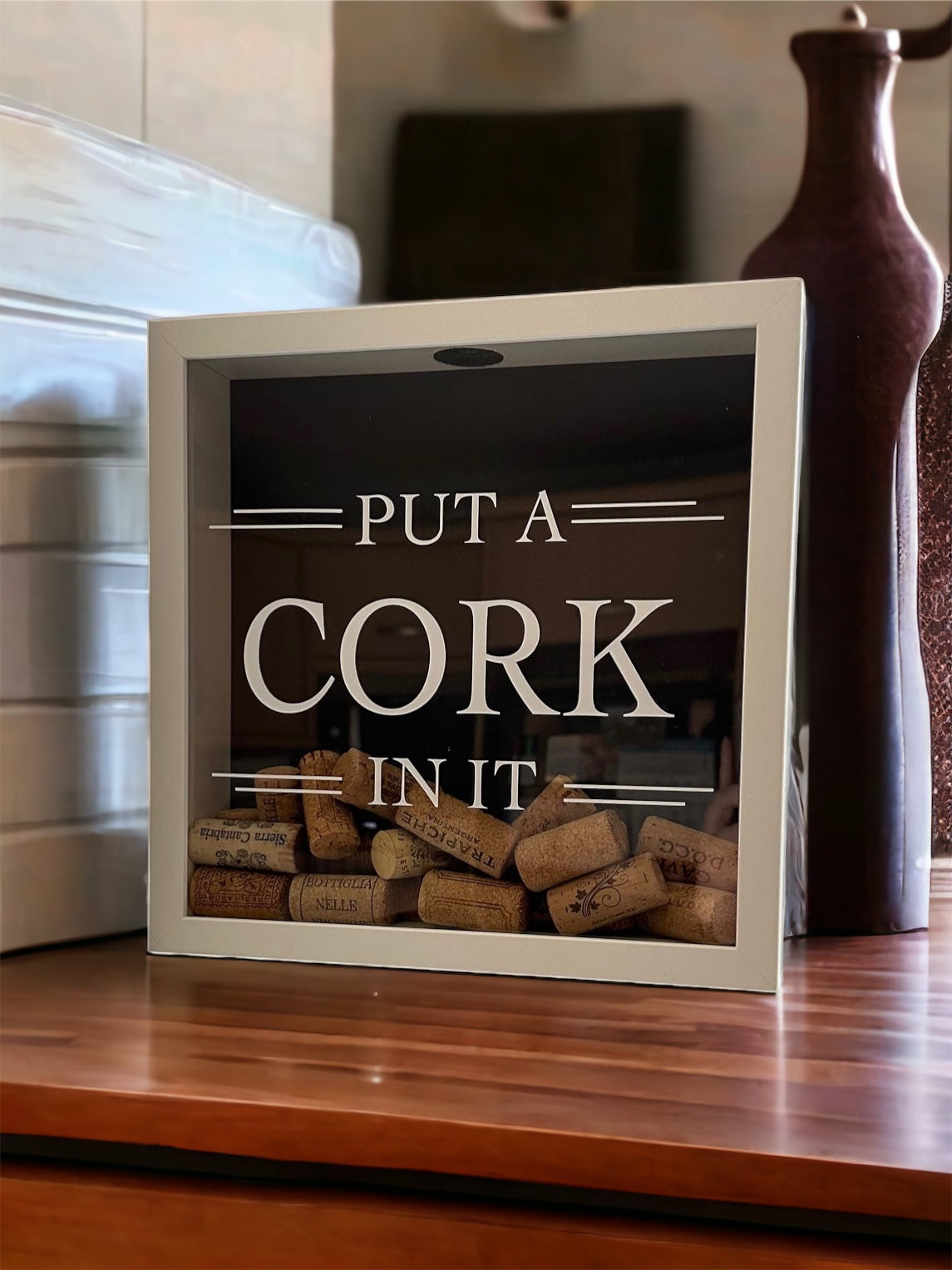 Wine cork frame