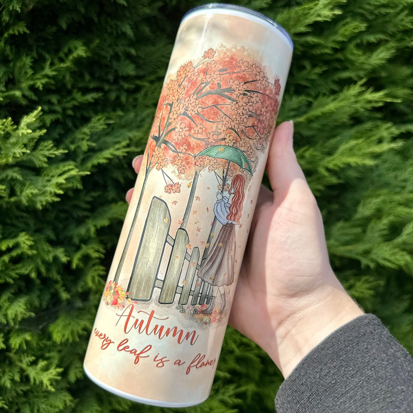 Autumn leaves tumbler