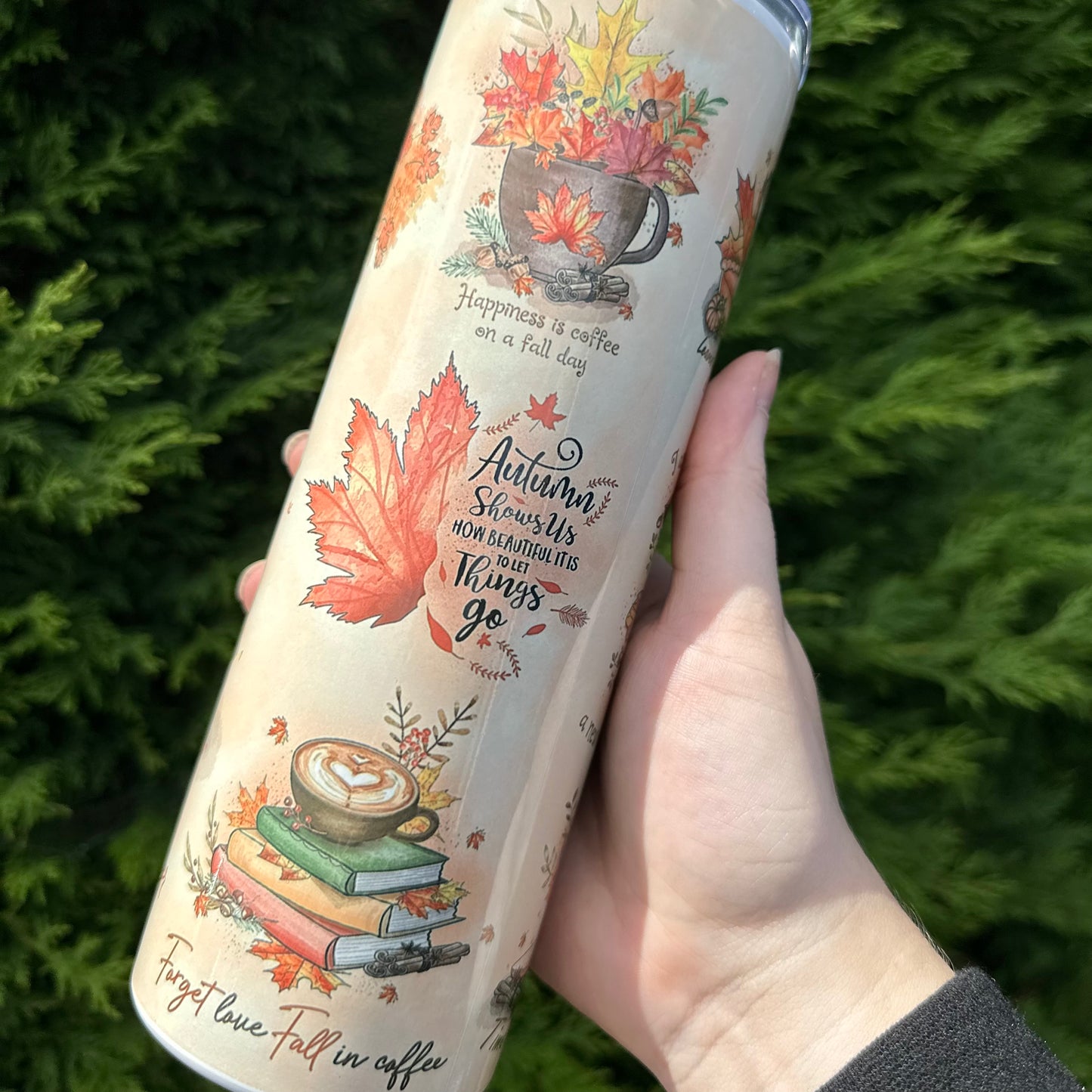 Autumn leaves tumbler