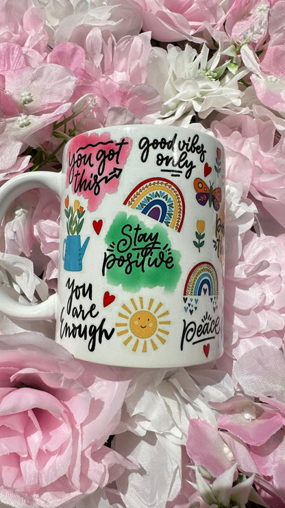 Positive thoughts mug