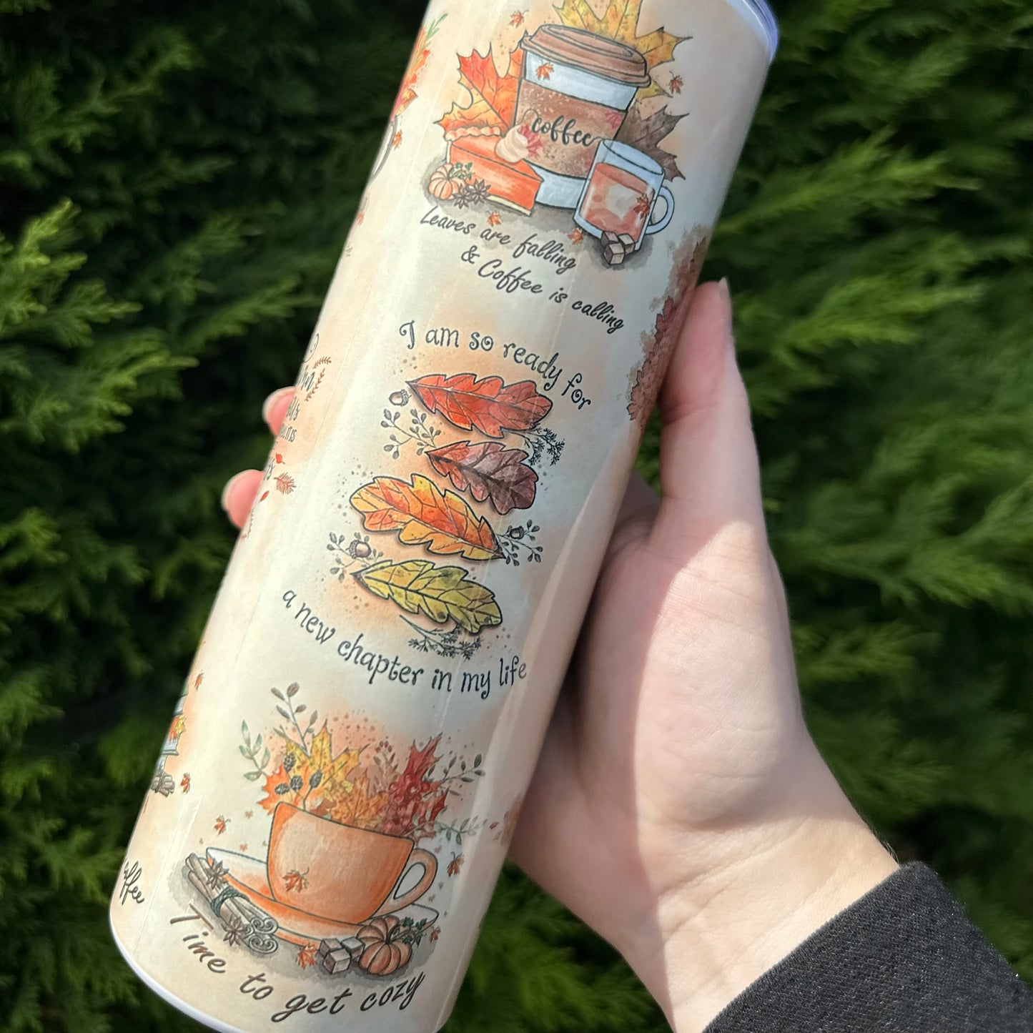 Autumn leaves tumbler