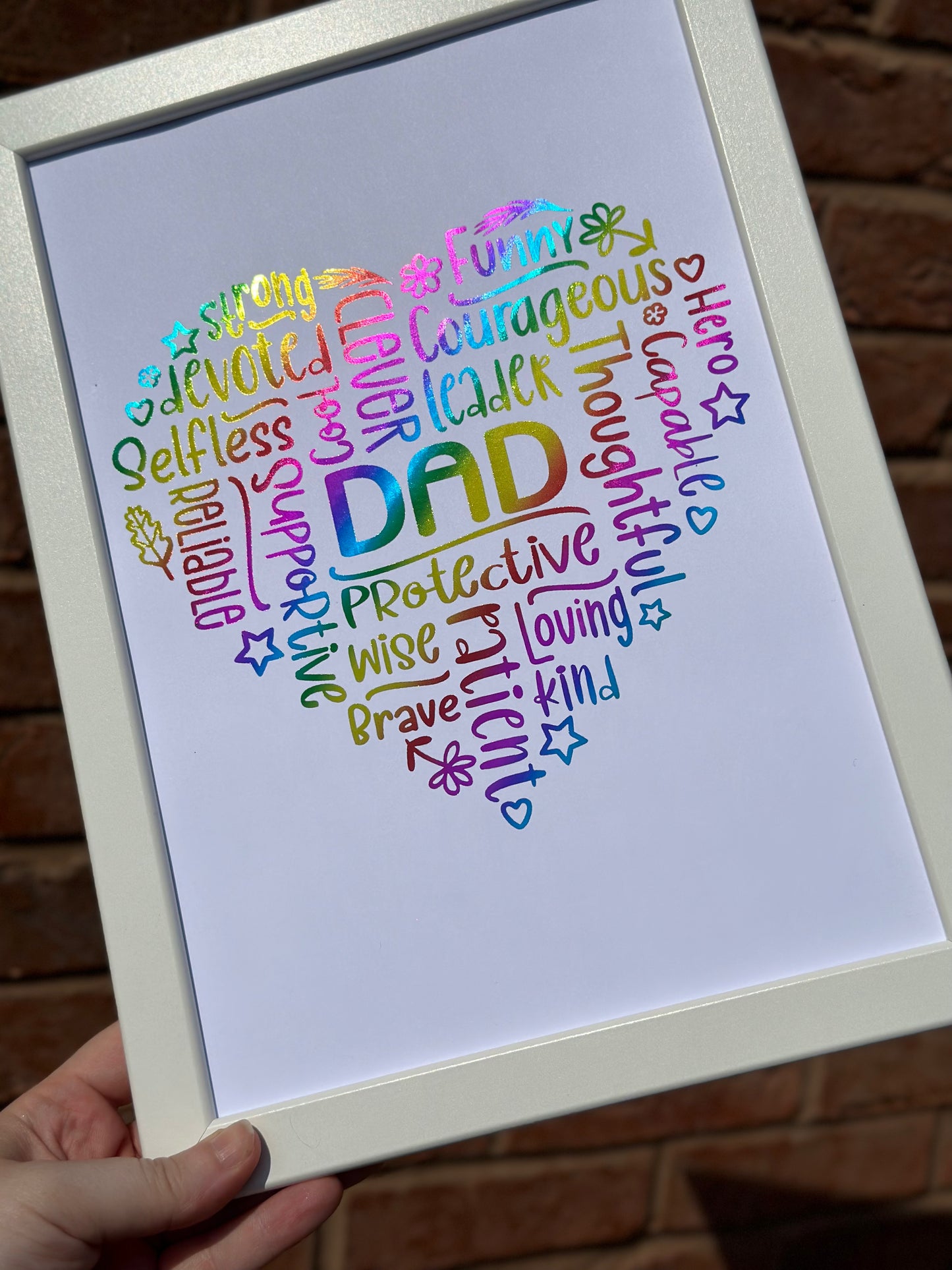 Dad Heart - A4 Foil Print