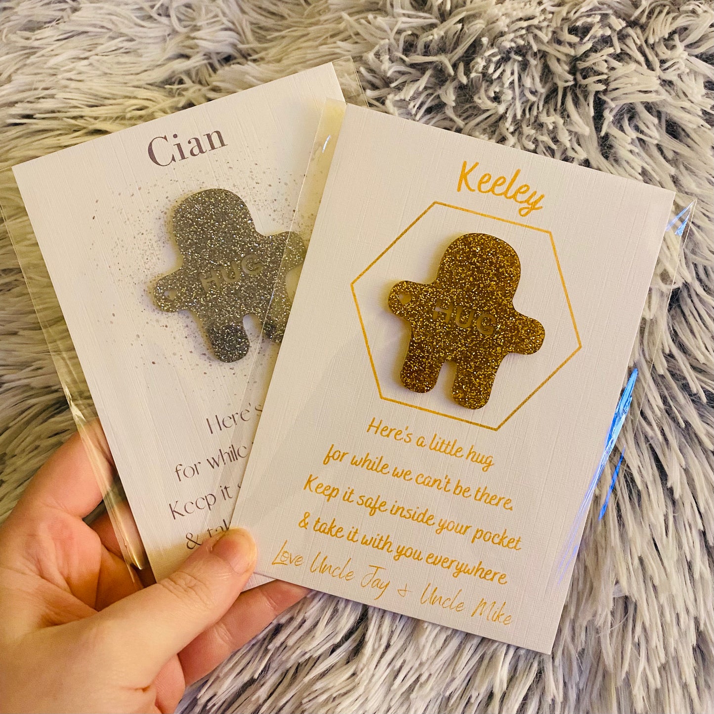 Glitter Hug Card