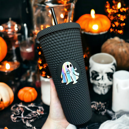 Naughty ghost studded tumbler