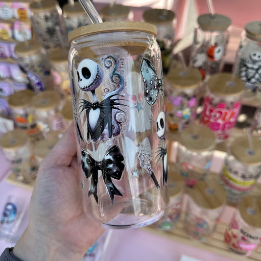 NBC Jack and Bows glass can