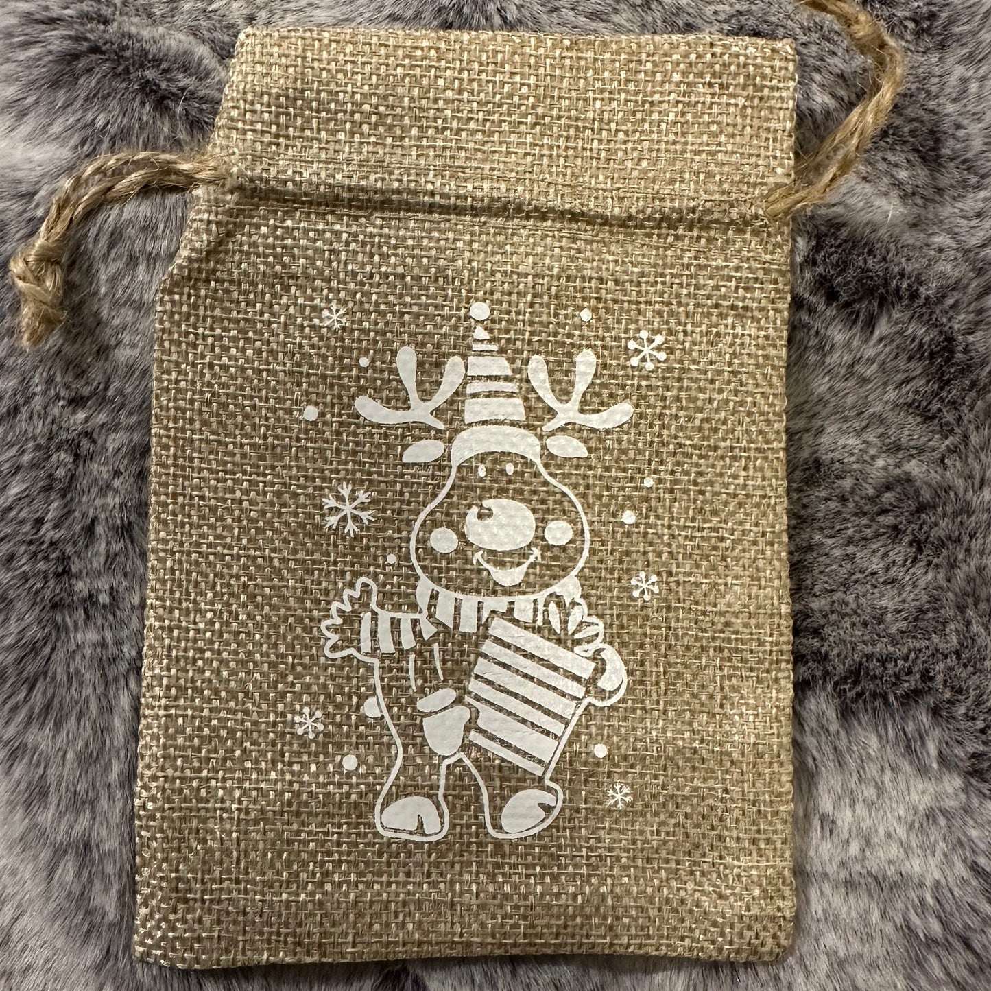 Christmas drawstring gift bag