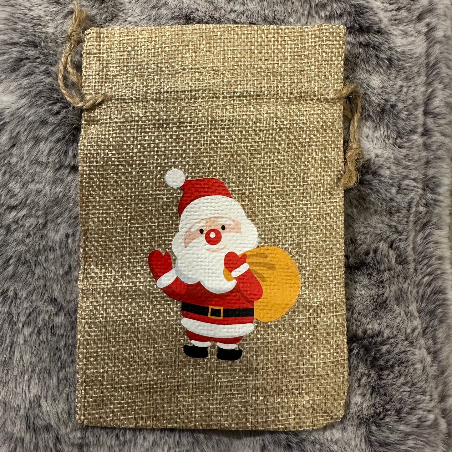 Christmas drawstring gift bag
