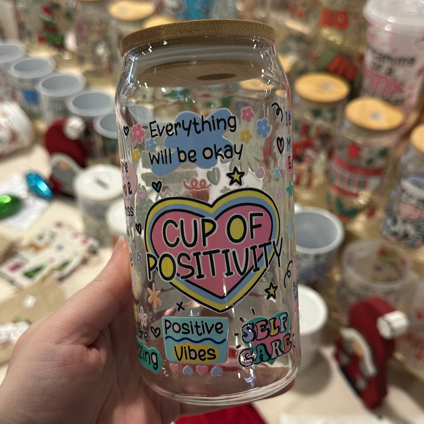 Cup of Positivity glass can