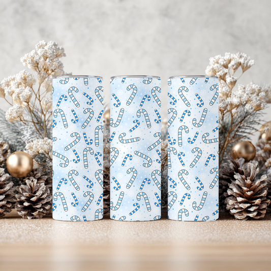 Candy Cane Tumbler Blue