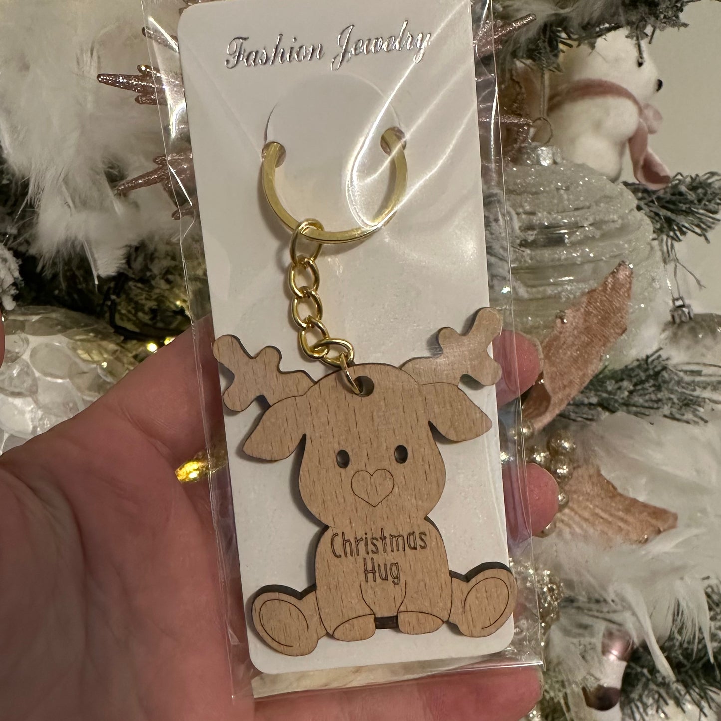 Christmas hug key ring