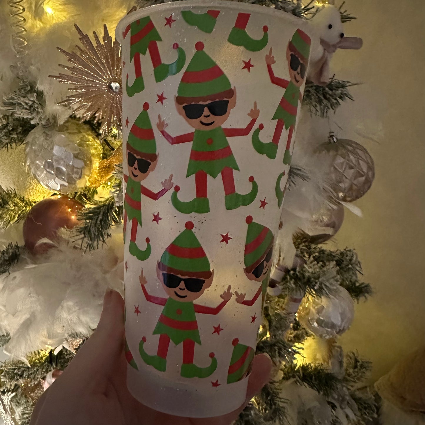 Naughty Elf cold cup