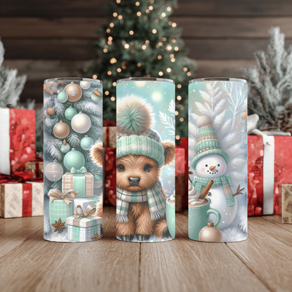 Mint Green Highland Cow