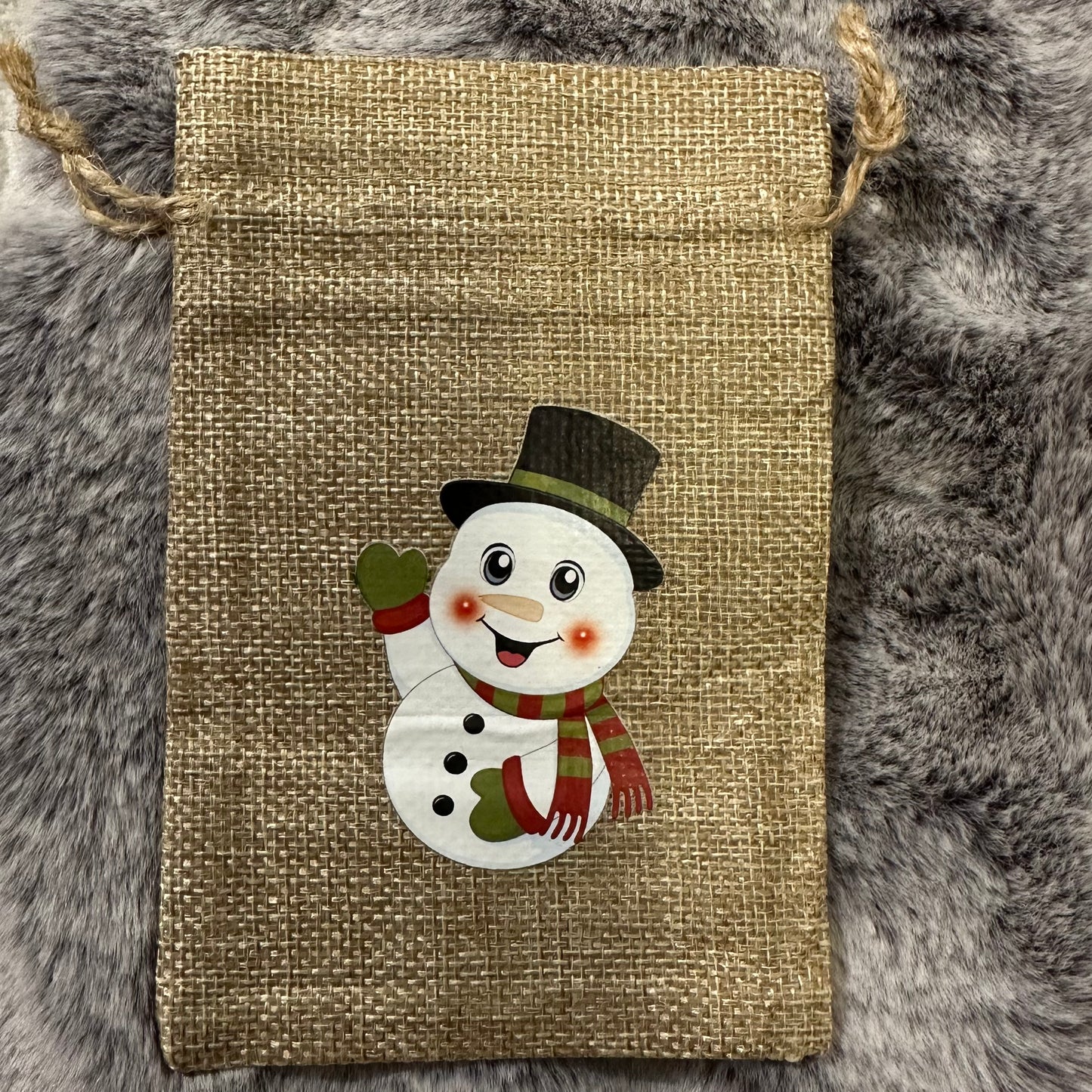 Christmas drawstring gift bag