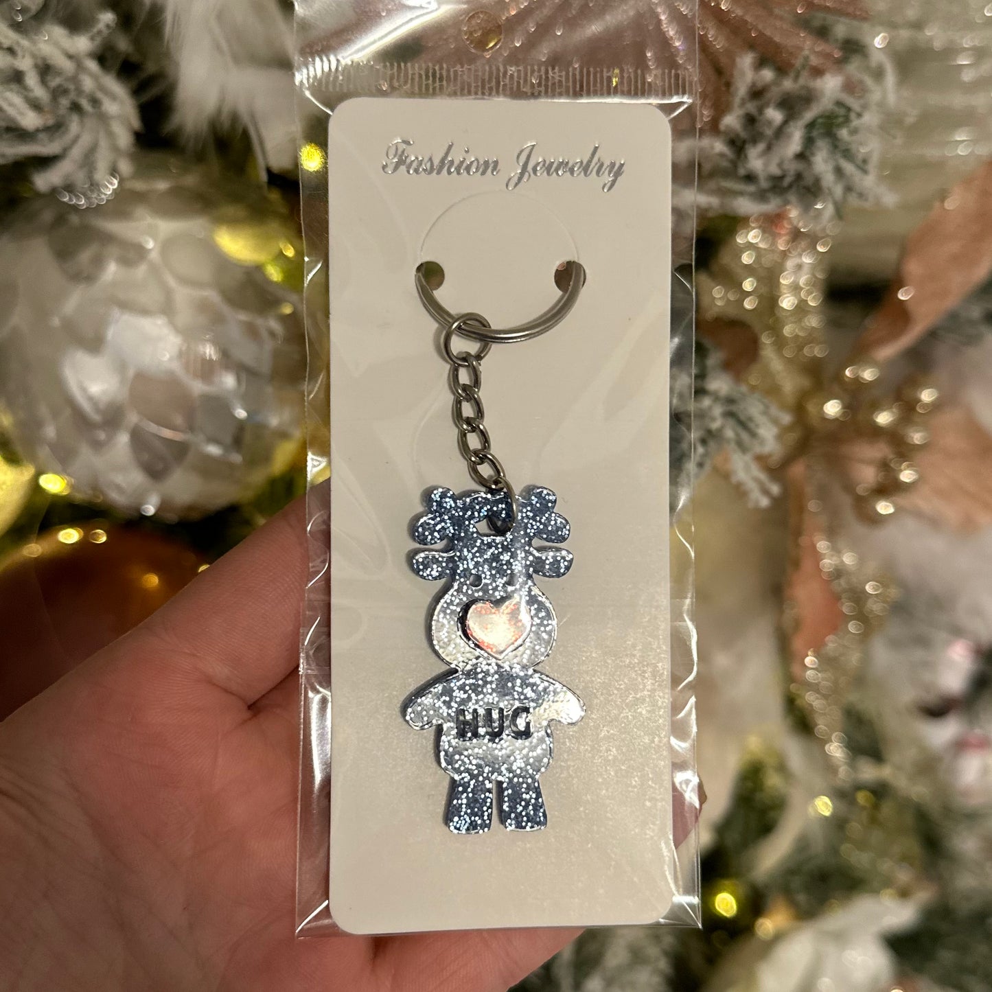 Christmas hug key ring