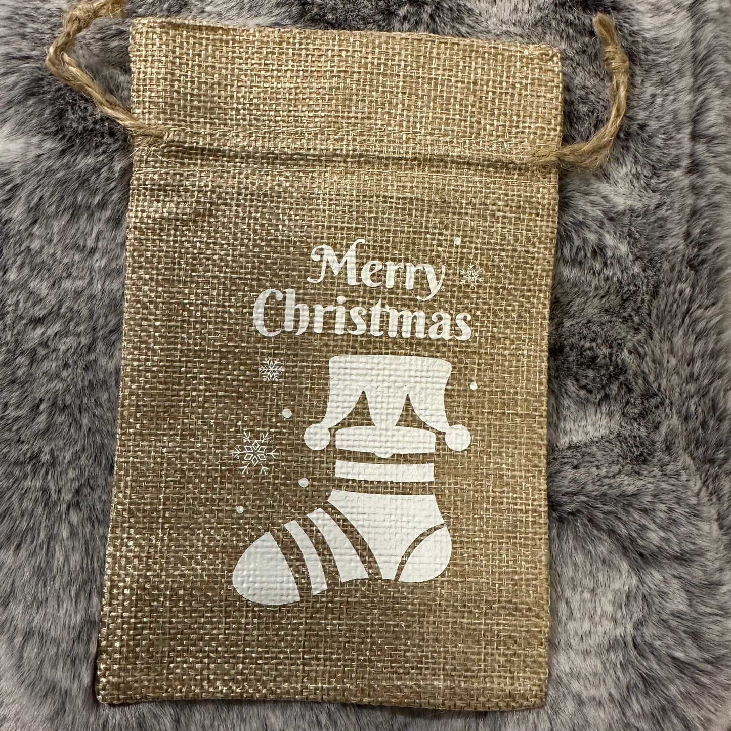Christmas drawstring gift bag