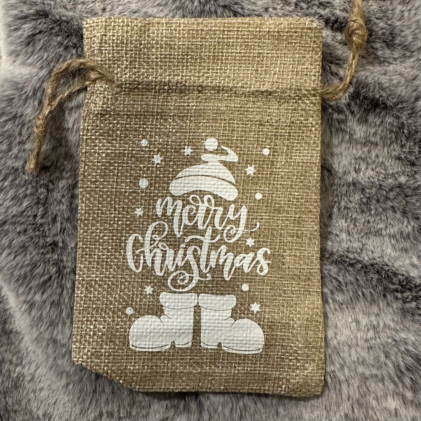 Christmas drawstring gift bag
