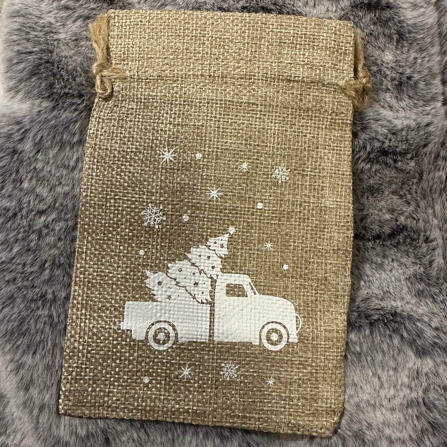 Christmas drawstring gift bag