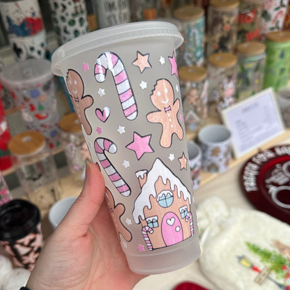 Pink gingerbread cold cup