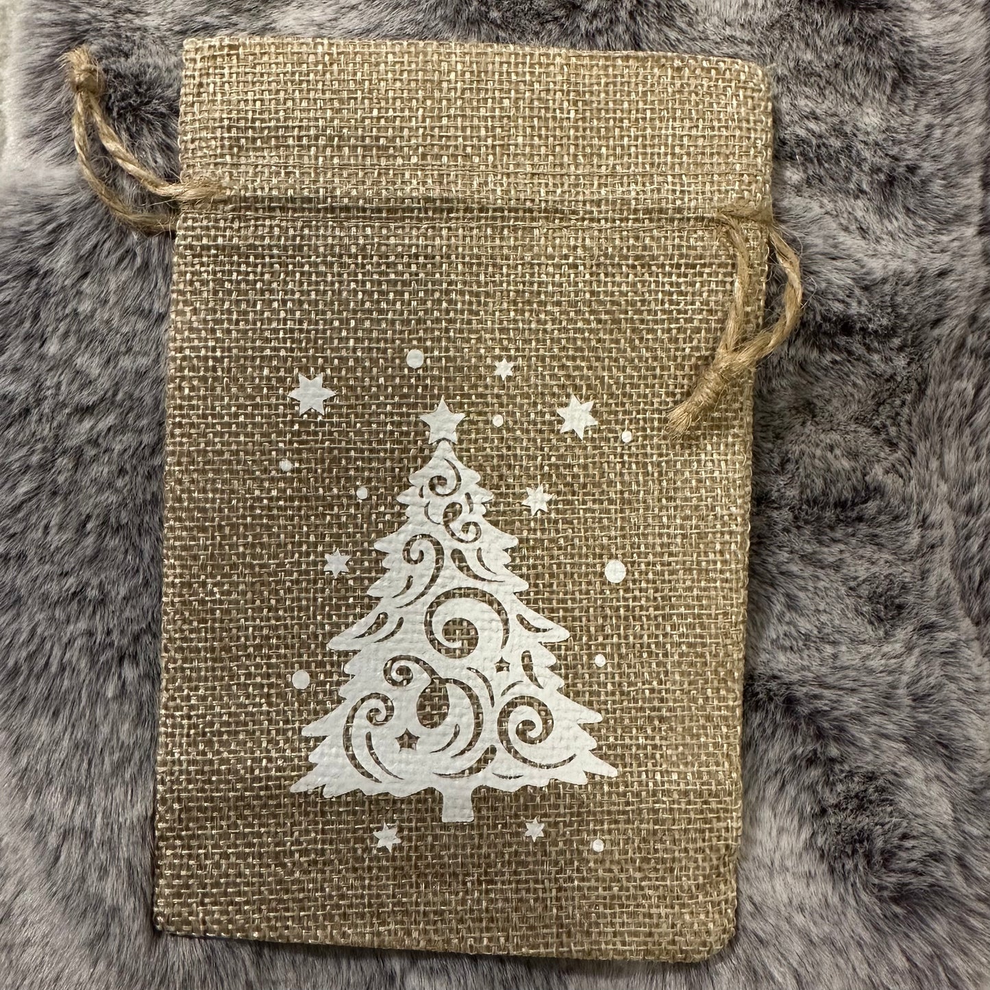 Christmas drawstring gift bag
