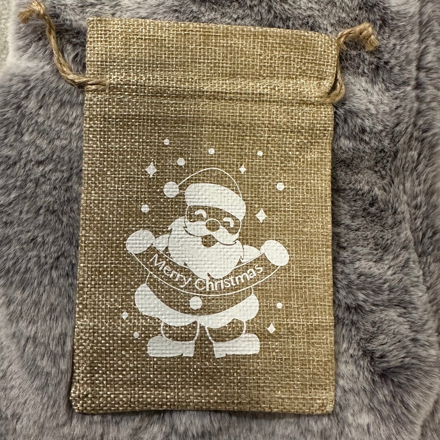 Christmas drawstring gift bag