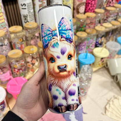 Anxious Highland Cow Tumbler